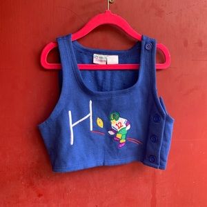 Awesome vintage football cropped tank